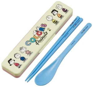 Snoopy Colors Skater Combination set Chopsticks Spoon 7.09in PEANUTS Japan New - Picture 1 of 24