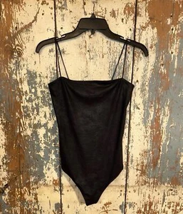 Body Abercrombie & Fitch Soft AF Collection ecopelle nero taglia Medium - Foto 1 di 5