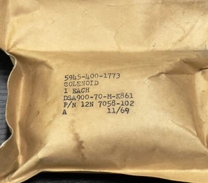 Electroválvula Regdon de colección 28VDC 229 ohmios p/n 12N 7058-102 - Imagen 1 de 6