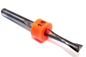 FRESA DE EXTREMO DE CARBURO 1/8" (.1250") 2 FLAUTAS HÉLICE LENTA PRECISIÓN CARBURO EM2 125 228 - Imagen 1 de 2