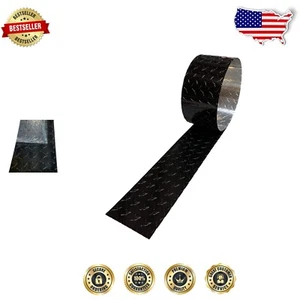 0.025" Thick 10FT Black Embossed Aluminum Diamond Checker Plate - Versatile Use - Picture 1 of 3