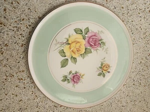 Vintage Royal Tudor Ware Cake Plate Rose Design gold trim England 11" - Picture 1 of 3