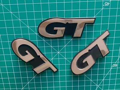 1999-2004 OEM Genuine Ford Mustang GT 4.6 Chrome and Black Emblem 3pc SET  OEM! - Image 1 of 4
