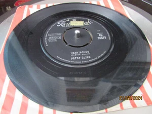 PATSY CLINE ~ HEARTACHES ~ 1962 ~ BRUNSWICK ~ U.K.45 ~ HEAR ! - Picture 1 of 4