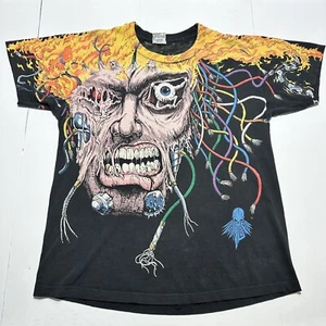 Vintage Liquid Blue Overload Weapon X T Shirt Mens XL Marvel Wolverine Art Tee - Picture 1 of 24