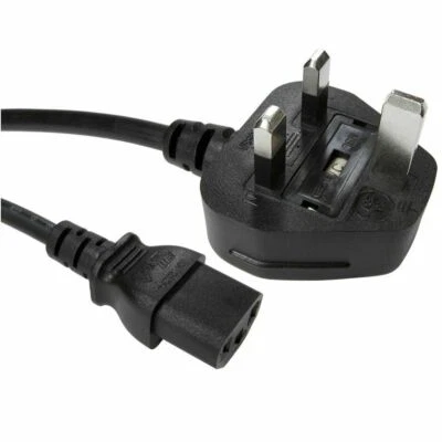 Power Kettle Lead CABLE Pin 2.5 Meter UK PLUG to IEC Mains For TV PC - Image 1 of 4