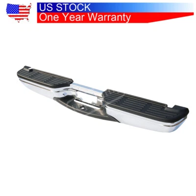 Rear Chrome Step Bumper W/o Park Sensor Holes New For Ford 1999-2007 F-250 F-350 Foto 1 de 4