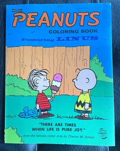 Vtg Peanuts Coloring Book Featuring Linus Saalfield 1970 Snoopy Charlie Brown - Bild 1 von 14