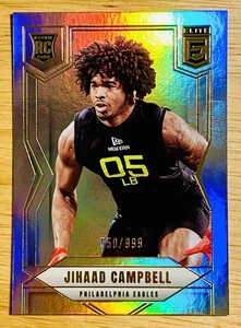 2025 Panini Donruss Elite JIHAAD CAMPBELL Rookie RC #198 Silver /999 Eagles - Picture 1 of 3