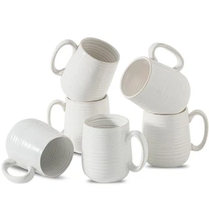 Tazas de café de 15 oz, tazas de café de porcelana para café con leche, leche, capuchino, cacao, T... - Imagen 1 de 7
