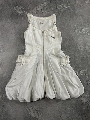 Vestido Falda Linterna Paracaídas De Colección Marithe Francois Girbaud Y2K Blanco Talla IT42 Foto 1 de 4