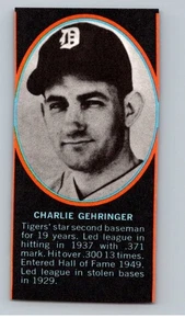 1971 Dell Today's Team Baseball Stamps Charlie Gehringer GREATS Detroit Tigers - Picture 1 of 2