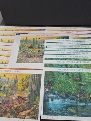 $72.60 FV Unused U.S. 33 Cent Stamps Nature Of America MNH Sheets Free Ship - Image 1 of 3