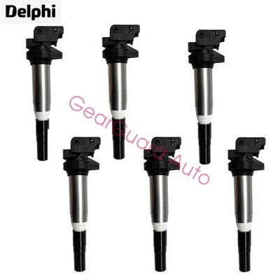12138647689 Delphi Ignition Coils OEM ×6 for BMW 135i 335i 325i  X6 X3 3.0 L6 Foto 1 de 4