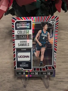 2024 Qadence Samuels Panini Contender College Ticket Red White Blue #4 SP UCONN - Bild 1 von 4