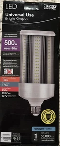 Feit Electric Corn Cob HID Utility LED Light Bulb Daylight E26 500W - Picture 1 of 2