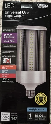 Feit Electric Corn Cob HID Utility LED Light Bulb Daylight E26 500W - Image 1 of 2