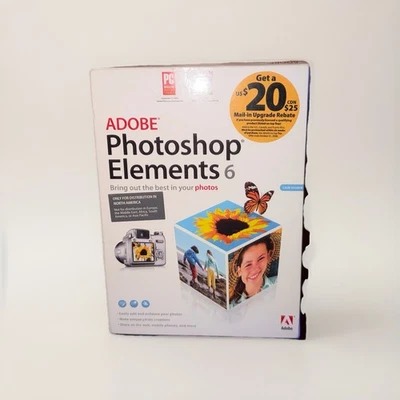 Adobe Photoshop Elements 6 DVD Excellent Photo Software for MAC - Image 1 of 2
