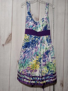 City Triangles Dress Womens 16 Floral Sleeveless Sundress Pleated Youth Summer - Picture 1 of 9
