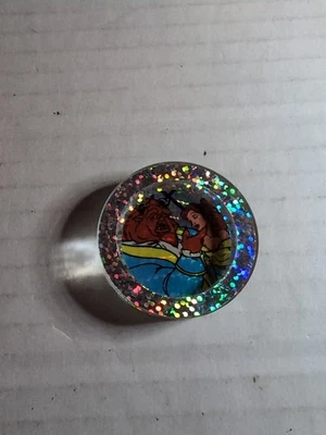 Pogs Pog Slammer Beauty And The Beast Thick Plastic  - Image 1 of 4
