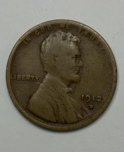 Penny centesimo di grano Lincoln 1912-D 1c ** XKTKK5738 - Foto 1 di 3