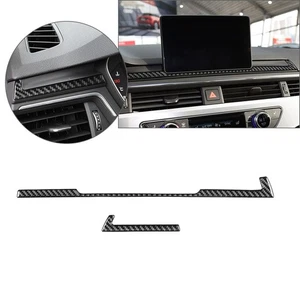 Carbon Fiber Black Navigation Frame Cover Trim For Audi A4 A5 S4 S5 RS4 RS5 - Foto 1 di 11