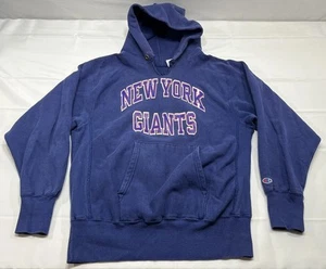 Vintage Champion Reverse Weave Hoodie New York Giants NFL Football Sz Large ** - Picture 1 of 11