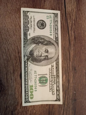 1996 $100 US Bill AE77426056B - Image 1 of 4