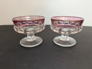 Vintage King's Crown - Rubin geblitzt von TIFFIN - FRANZISKANER Champagner/hohes Sherbet Glas - Bild 1 von 12