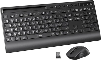 Seenda COE201 Wireless Bluetooth Keyboard & Mouse, Ergonomic QWERTY for Mac/PC - Image 1 of 4