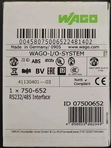 NEW WAGO 750-652 Communication Interface PLC Module 750652 - Picture 1 of 6