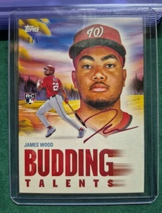 2025 Topps Bob Ross Joy of Baseball James Wood /5 BT-2 Budding Talents National - Bild 1 von 10