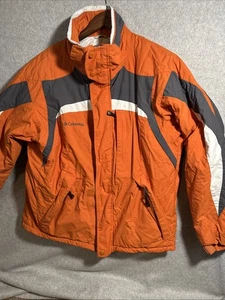 Columbia Herren Thermo Jacke/Mantel Orange Grau Weiß Gr. Medium. hole in achsel - Bild 1 von 8
