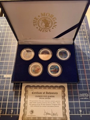 Five Statehood Quarter Dollars 2000 Edition, Colorized State Quarters - Image 1 of 3