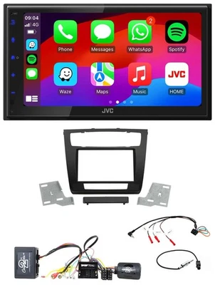 JVC Bluetooth 2DIN Lenkrad DAB USB Autoradio für BMW 1er Aktiv aut. Klima E87/E8 - Bild 1 von 4