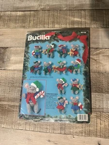 Bucilla Ratones Navidad Juego De 12 Adornos Fieltro Apliques Kit 83139 1994 - Imagen 1 de 9
