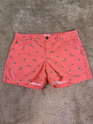 Pantalones Cortos Para Mujer Old Navy Coral Con Palmeras Talla 10 Verano Tropical E388 Foto 1 de 4