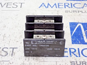 Marathon 1423120 Power Distribution Block 600V 3 Pole - Picture 1 of 6