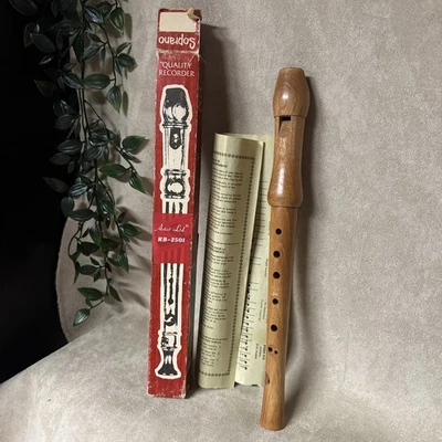 Vintage Wood Soprano Recorder Made In Israel - Image 1 of 4