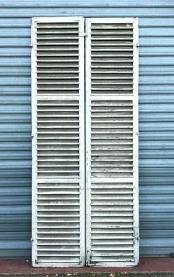 Volet a persienne en chêne massif peint XIX siècle  - Photo 1/4