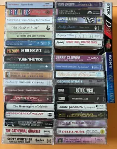 Lot of 37 - Vintage Christian (24) Religious Music/Country/Other Cassettes Tapes - Picture 1 of 16