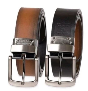 Dickies Herren BIG & TALL 2 in 1 Wendegürtel Gr. 3X schwarz/braun Leder Größe 50-52 - Bild 1 von 6