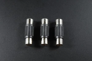 PACK DE 3 CABLES DE AUDIO ACOPLADOR CONECTOR A TOPE BARRIL RCA HEMBRA A HEMBRA - Imagen 1 de 4