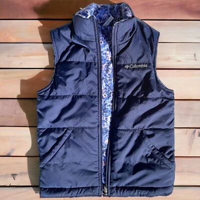 Chaleco Columbia TALLA 6 Reversible Ice Chips II Aislado Puffer/Fleece AOP Niñas Foto 1 de 4