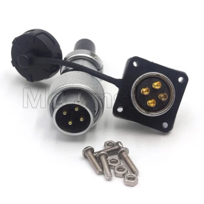 WEIPU WS20 4 Pin Waterproof Electrical Power Connector,Aviation Plug and Socket - Image 1 of 4