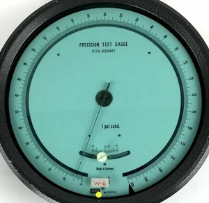 Wika Johnson Controls Green Gauge Germany Vintage Industrial Decor Steampunk - Picture 1 of 12