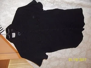Women SMALL HARLEY DAVIDSON SNAP UP BLACK LIGHTWEIGHT SHOP SHIRT NICE!! BUY - Picture 1 of 3