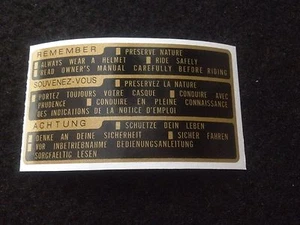 "REMEMBER TANK"" REPRODUKTION ABZIEHBILD GOLDWING XBR VF VT 87560-181-760zc" - Bild 1 von 3