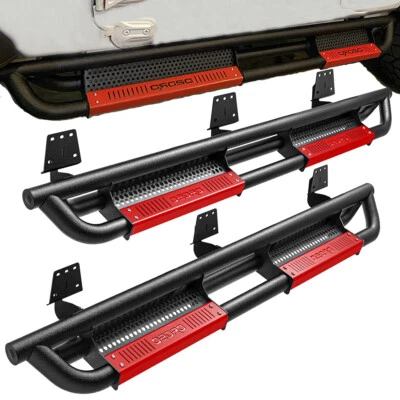 6" Running Boards for 2019- 2026 Dodge Ram 1500 Crew Cab Nerf Bars Side Step Red Foto 1 de 4