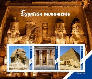 2025 04- LIBERIA- MONUMENTS OF EGYPT 3V complet set MNH/** - Picture 1 of 1